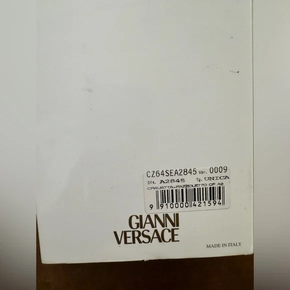 Original Gianni Versace rare find still in Box Silk neck Tie Polka dots